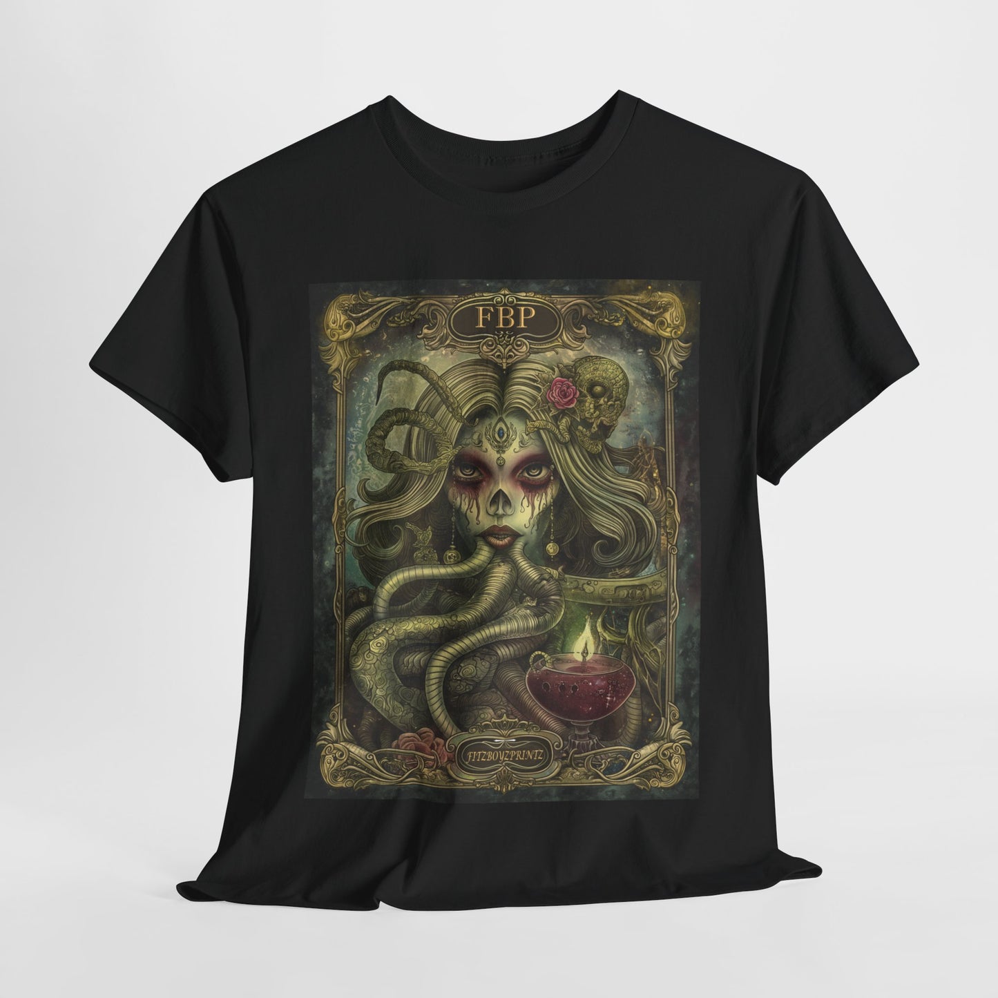 Fitzboyzprintz "Lady of the Deep" Tarot Card Unisex Heavy Cotton Graphic Tee