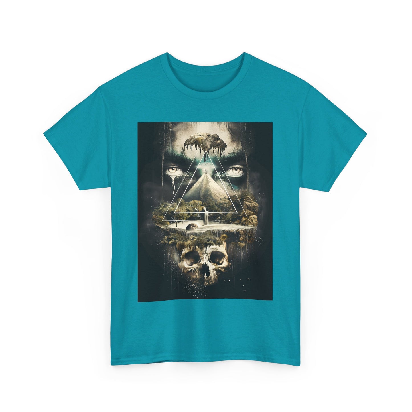 Fitzboyzprintz Eye Of The Illuminati Unisex Fashion Heavy Cotton Fabric Tee Shirt