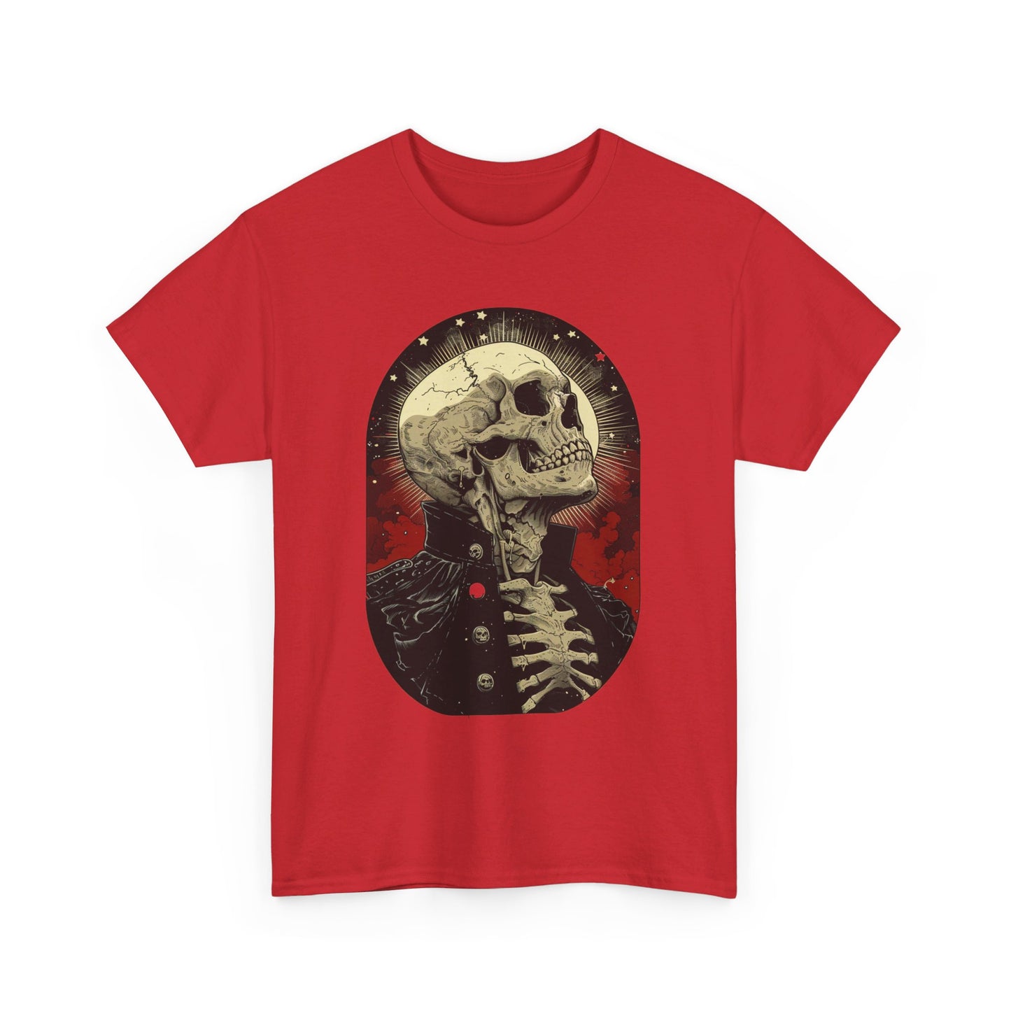 Fitzboyzprintz Skeleton Moon Unisex Heavy Cotton Tee