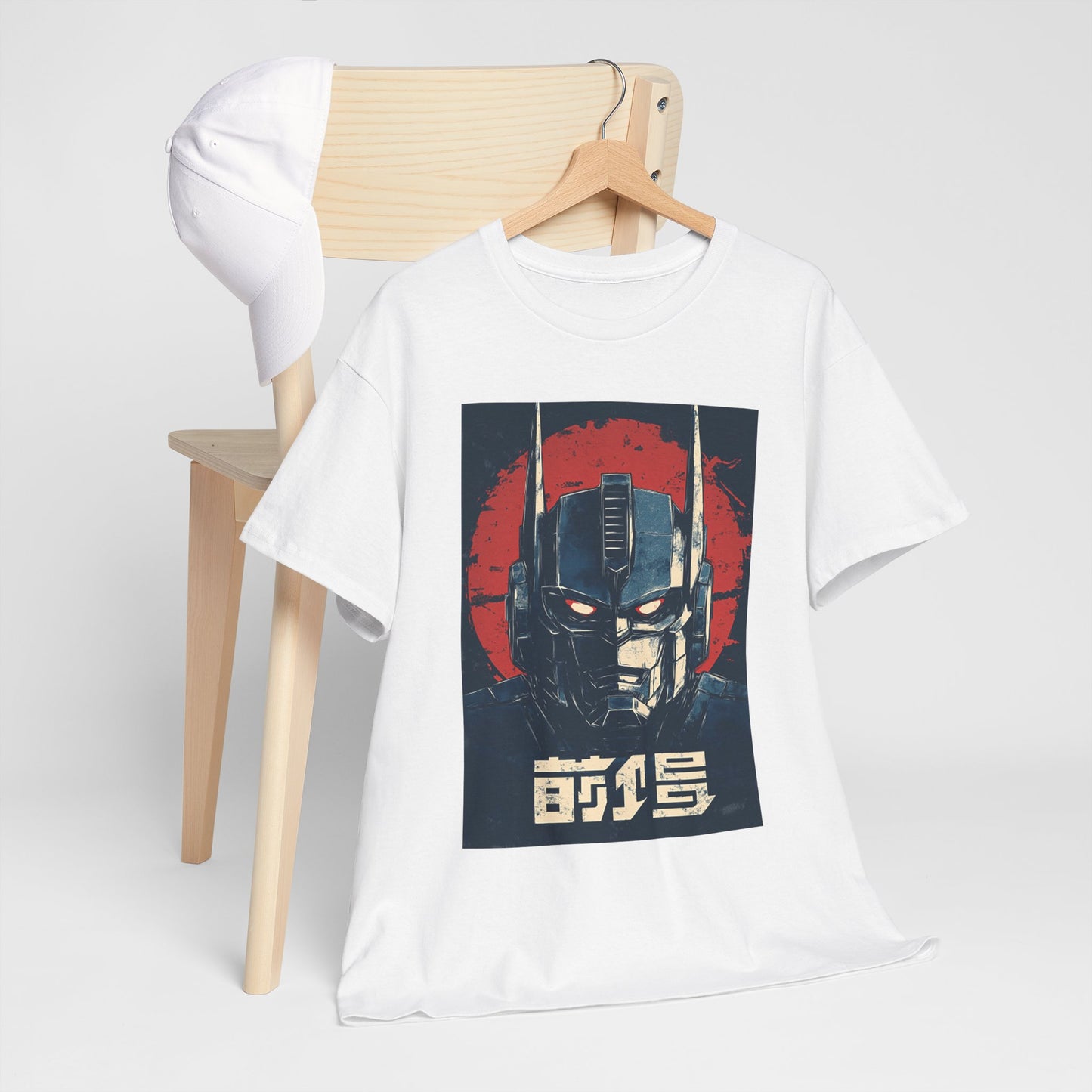 Vintage Style Robot Helmet Unisex Heavy Cotton Tee