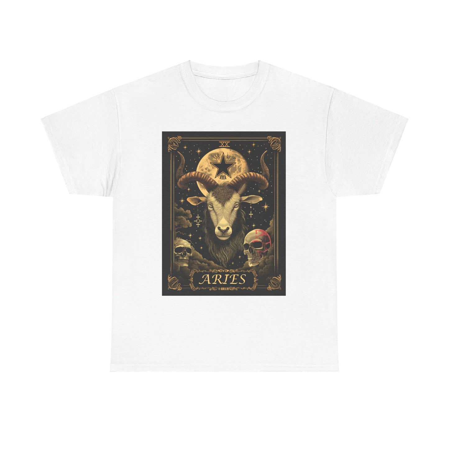 Fitzboyzprintz - Aries Tarot Card Unisex Heavy Cotton Graphic Tee