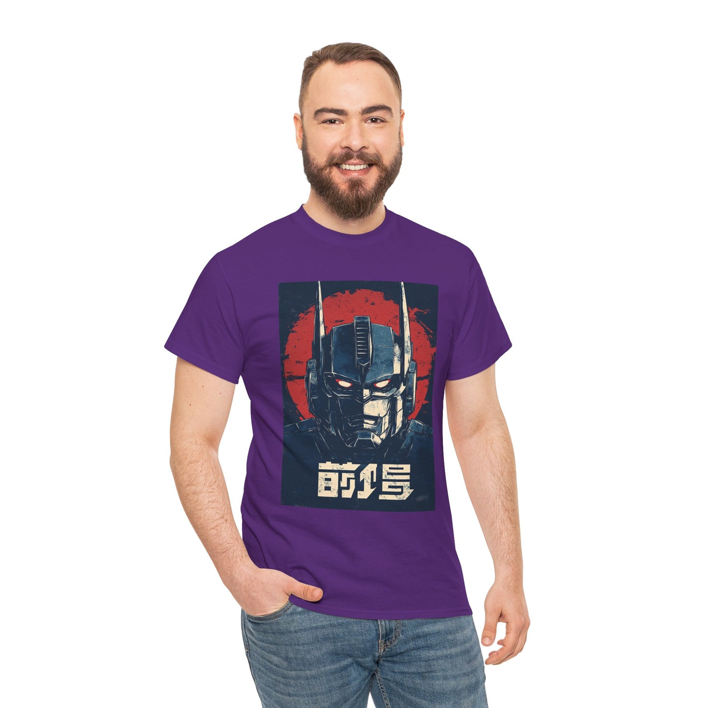 Vintage Style Robot Helmet Unisex Heavy Cotton Tee