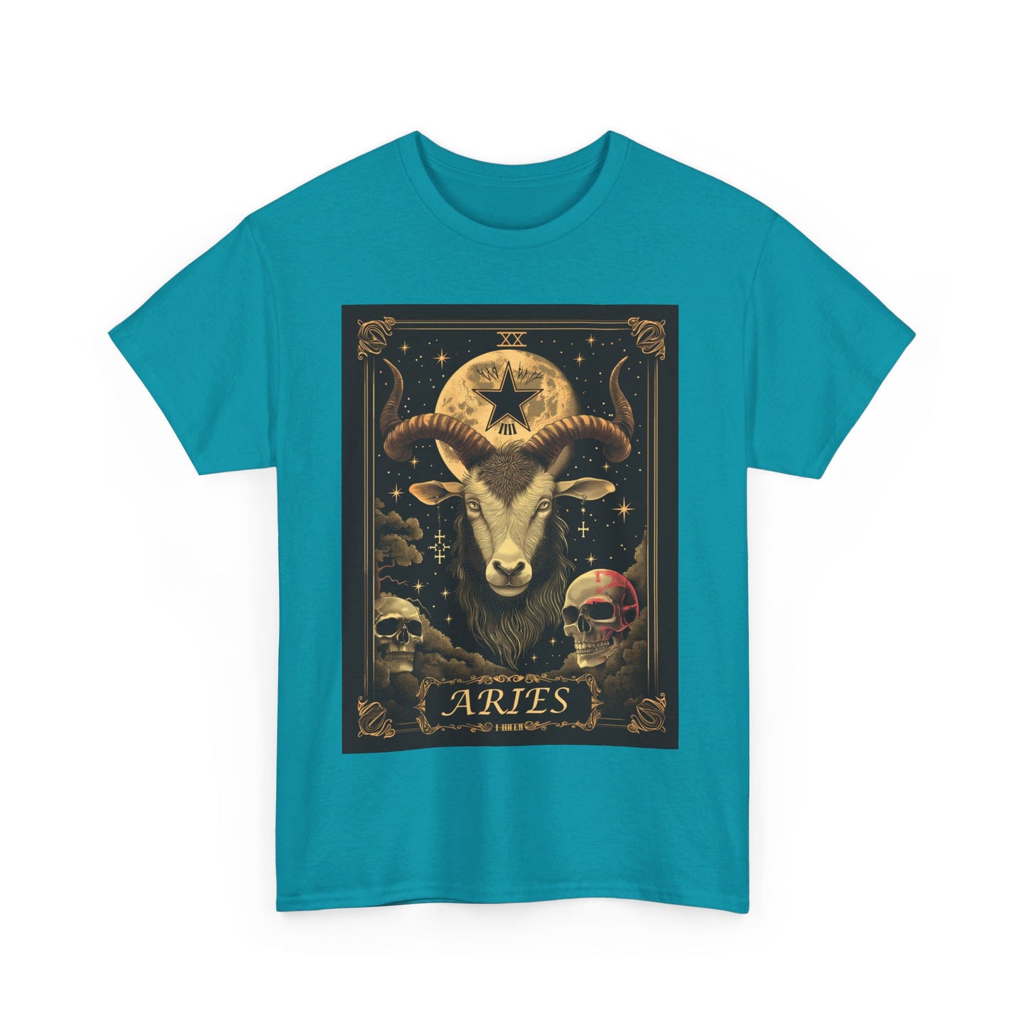 Fitzboyzprintz - Aries Tarot Card Unisex Heavy Cotton Graphic Tee