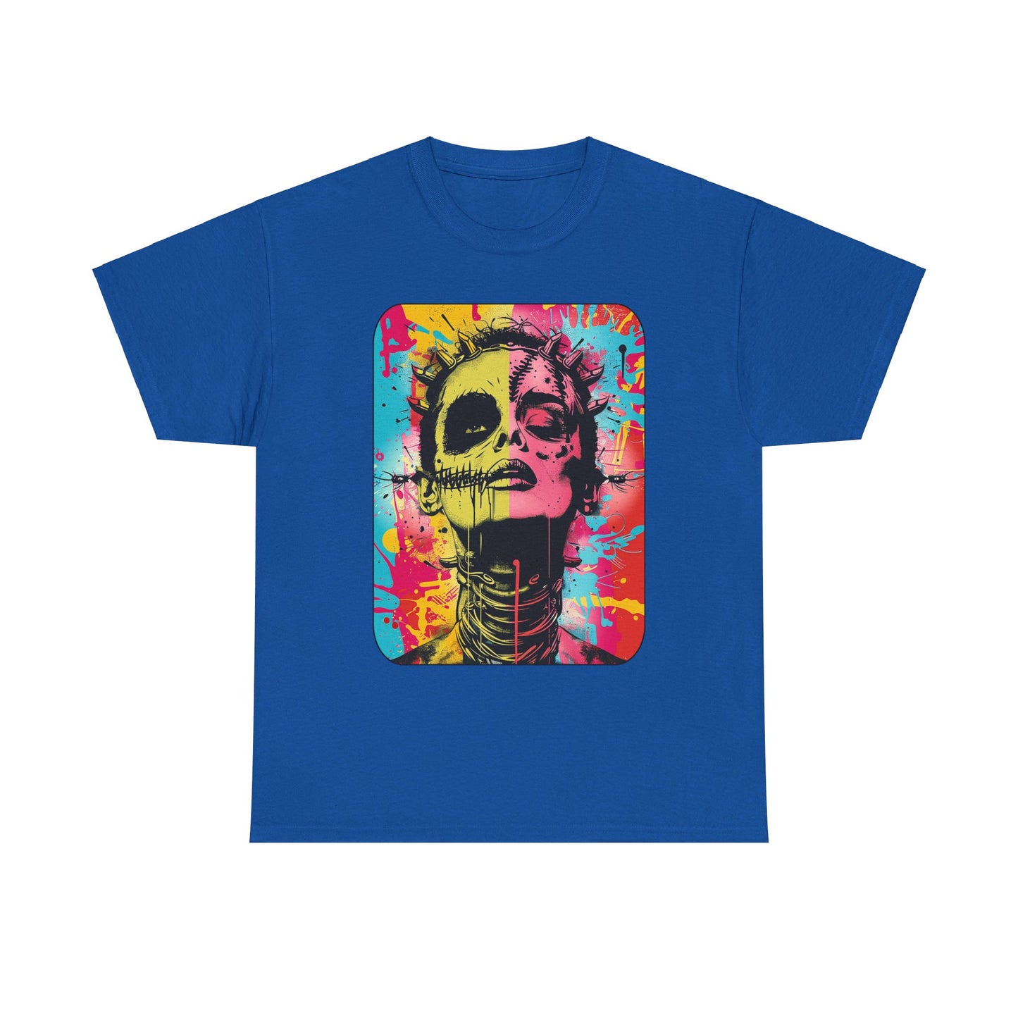 Fitzboyzprintz Bride of Frankenstein Pop Art Unisex Heavy Cotton Tee