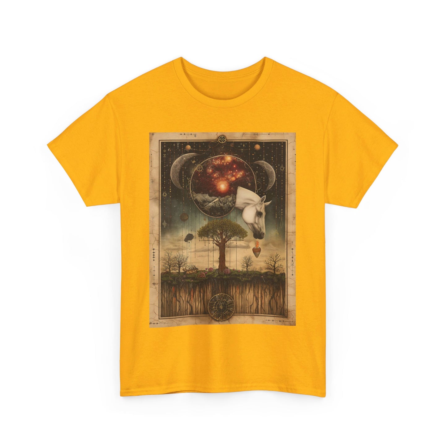 Fitzboyzprintz "Unicorn Tarot" Unisex Heavy Cotton Graphic Tee