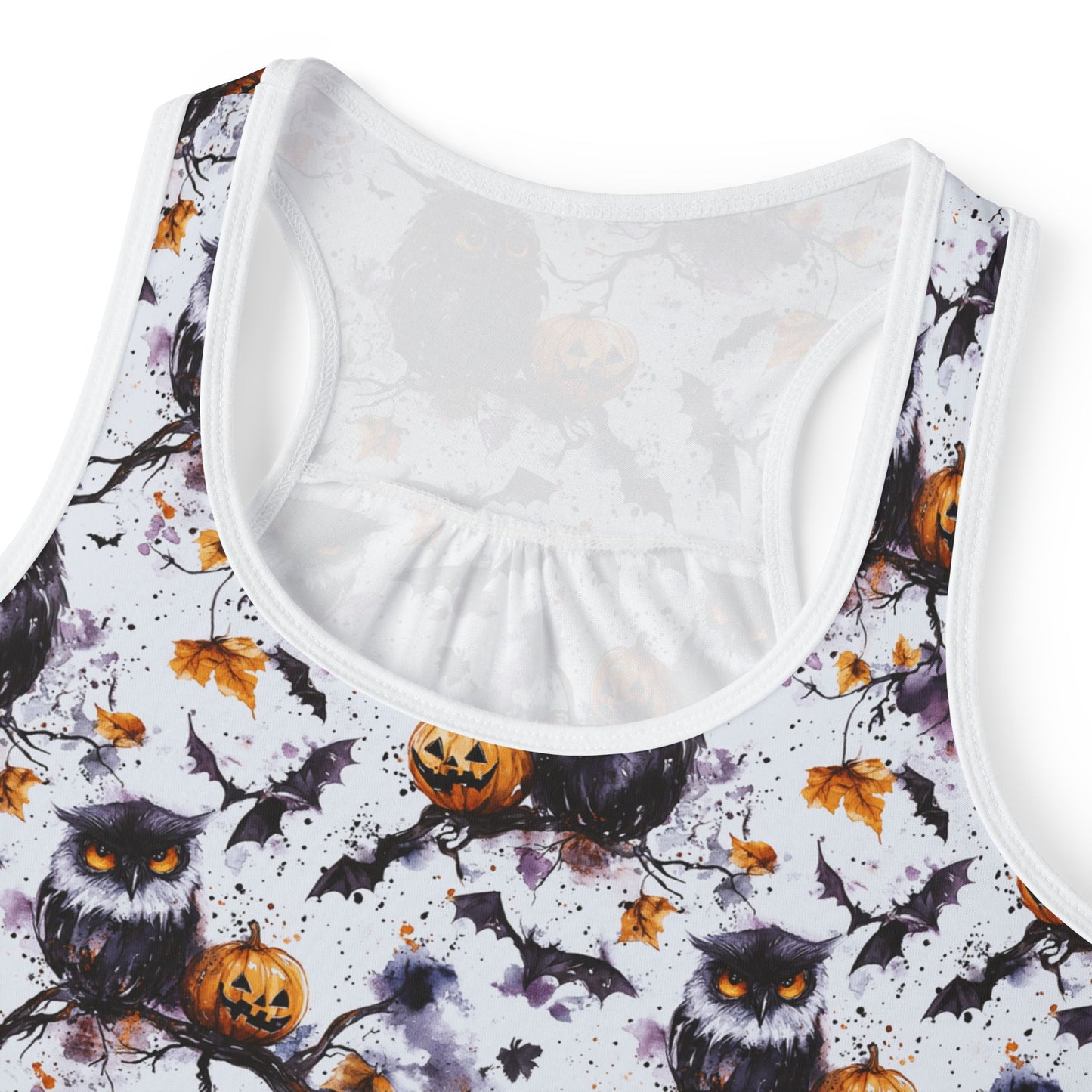 Halloween Owl Pattern Women's Tank Top