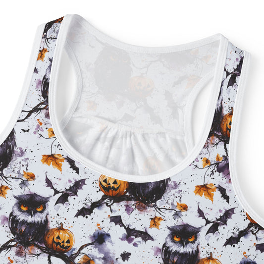 Halloween Owl Pattern Women's Tank Top