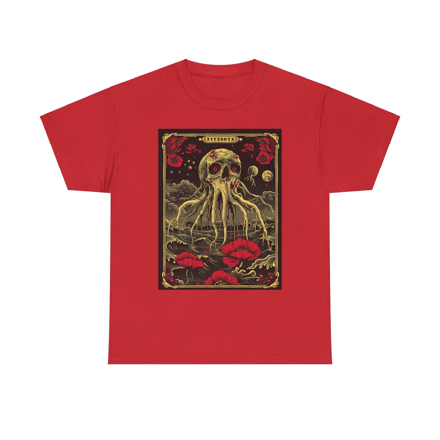 Fitzboyzprintz - Fitzboyz Octoskeleton Tarot Unisex Heavy Cotton Tee