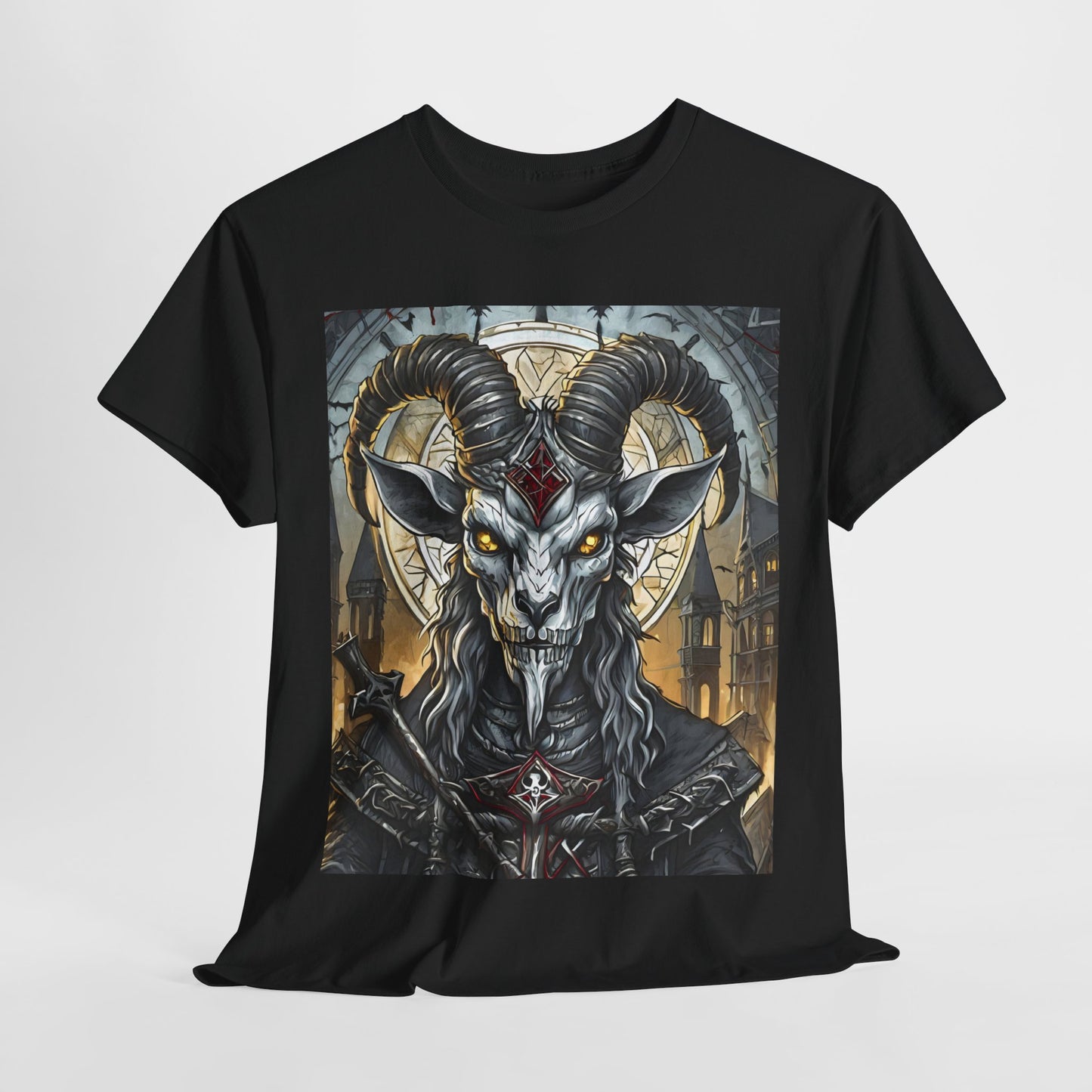 FitzBoyzPrintz Baphomet Rises Basic Unisex Fashion Graphic Tee Shirt