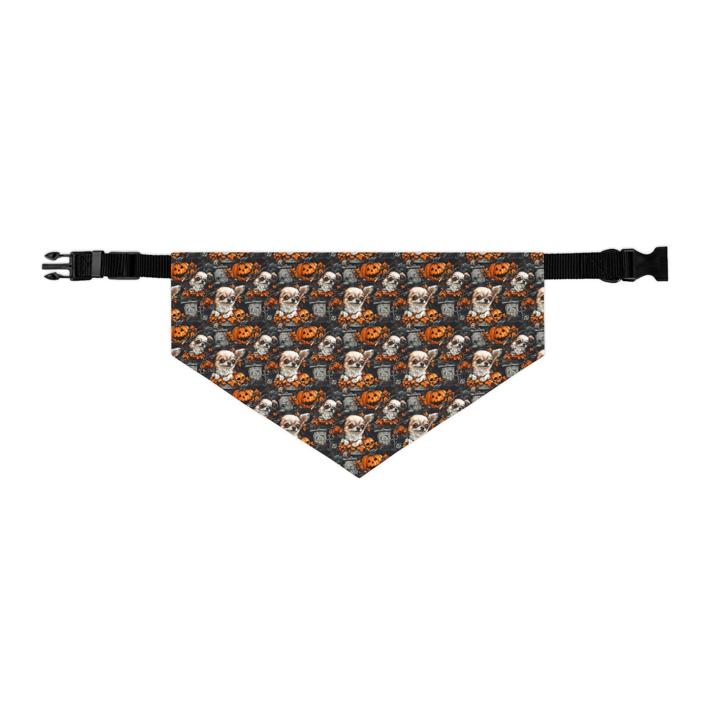 Happy Howl-O-Ween Chihuahua Pattern Pet Bandana Collar