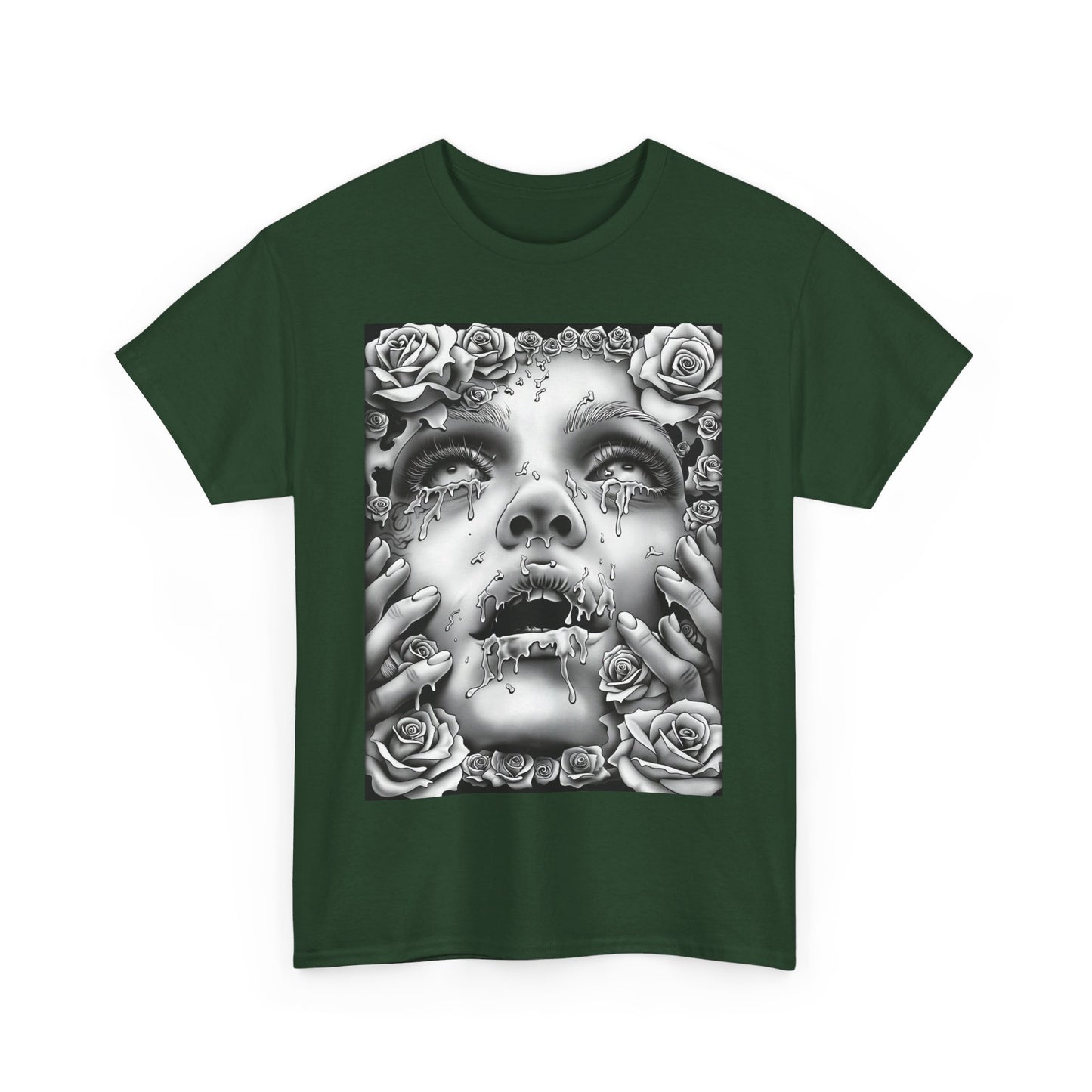 Melancholic Roses Graphic Unisex Heavy Cotton Graphic Tee