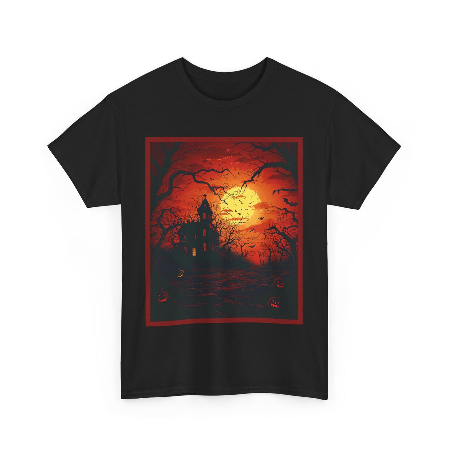 Spooky Dark Halloween Unisex Heavy Cotton Tee