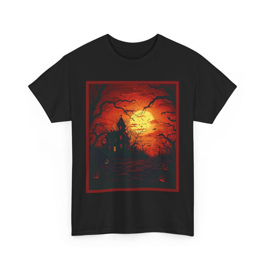 Spooky Dark Halloween Unisex Heavy Cotton Tee