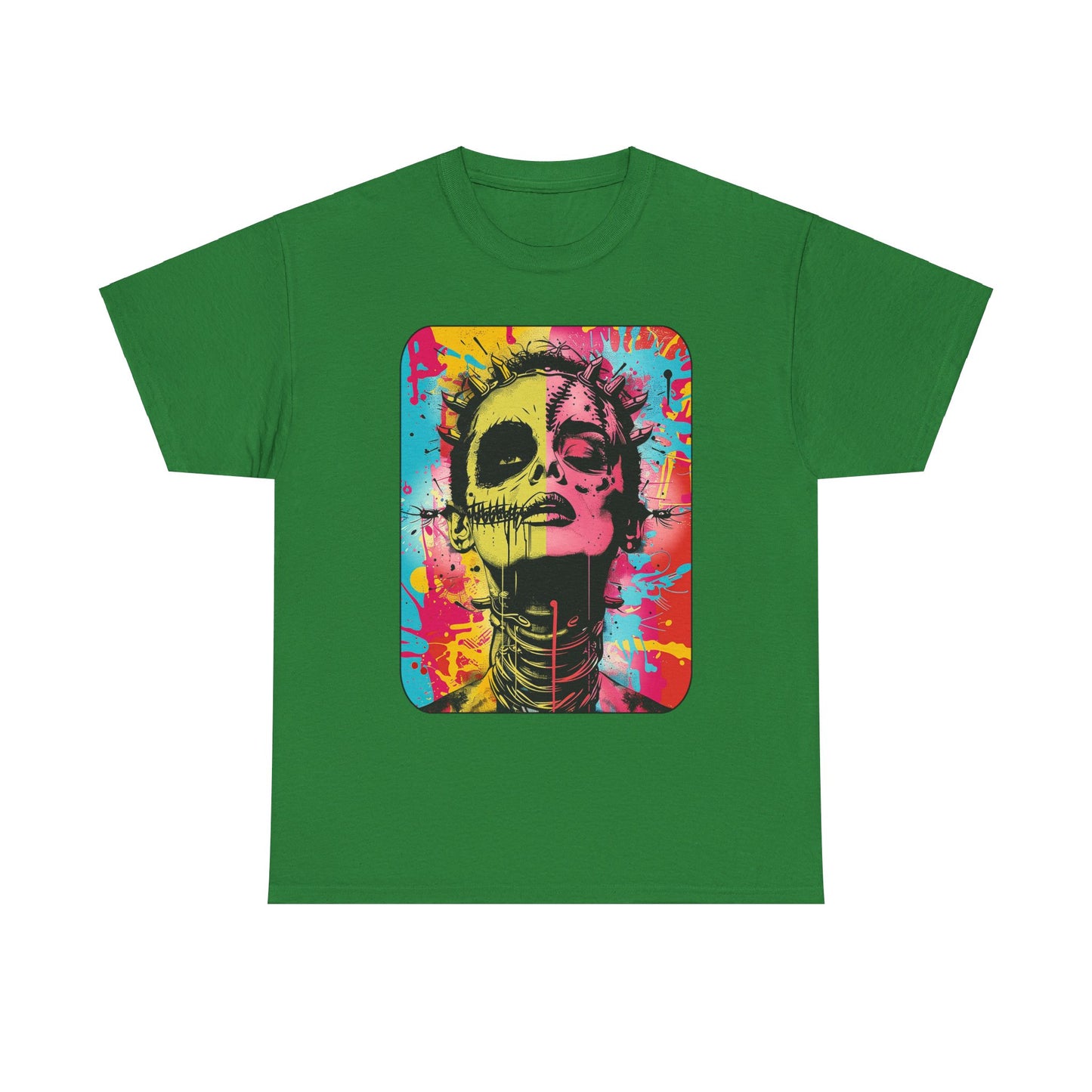 Fitzboyzprintz Bride of Frankenstein Pop Art Unisex Heavy Cotton Tee