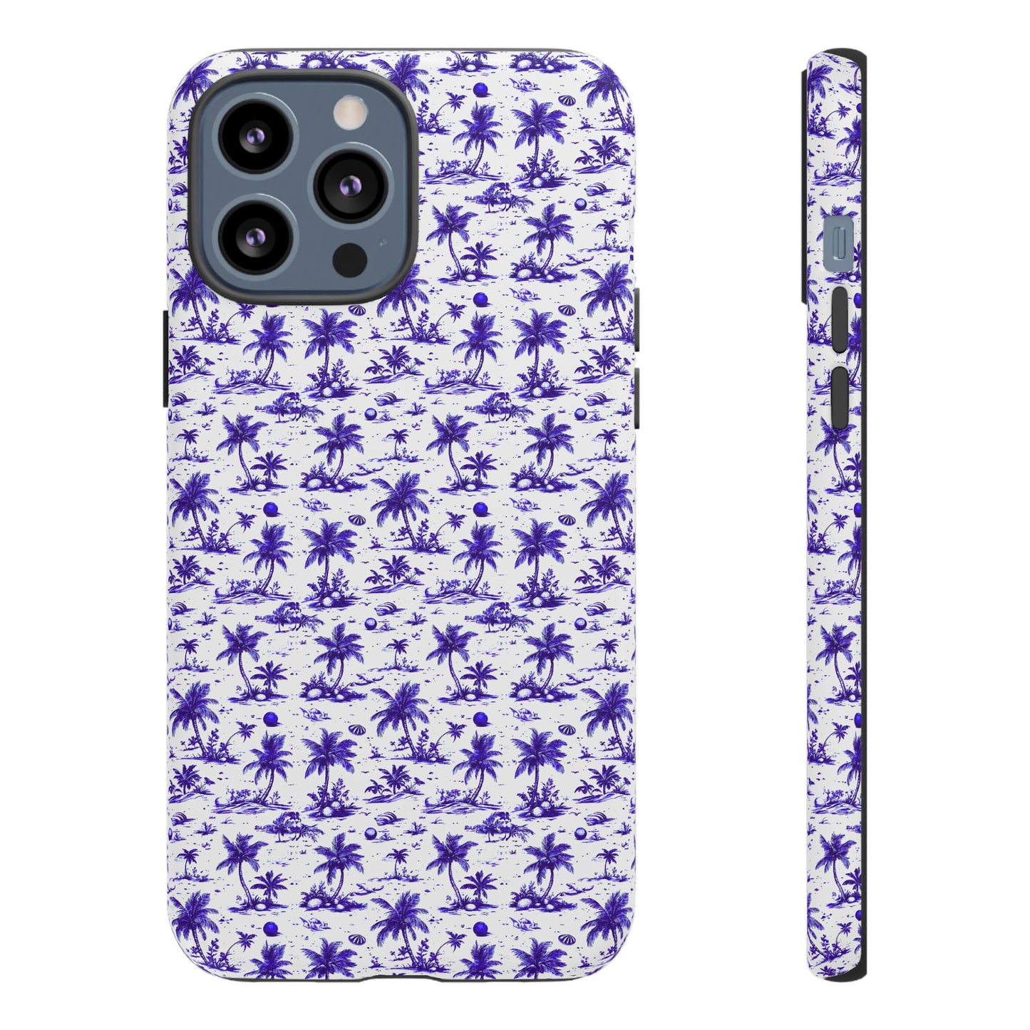 Blue and White Palm Trees Tough Cases