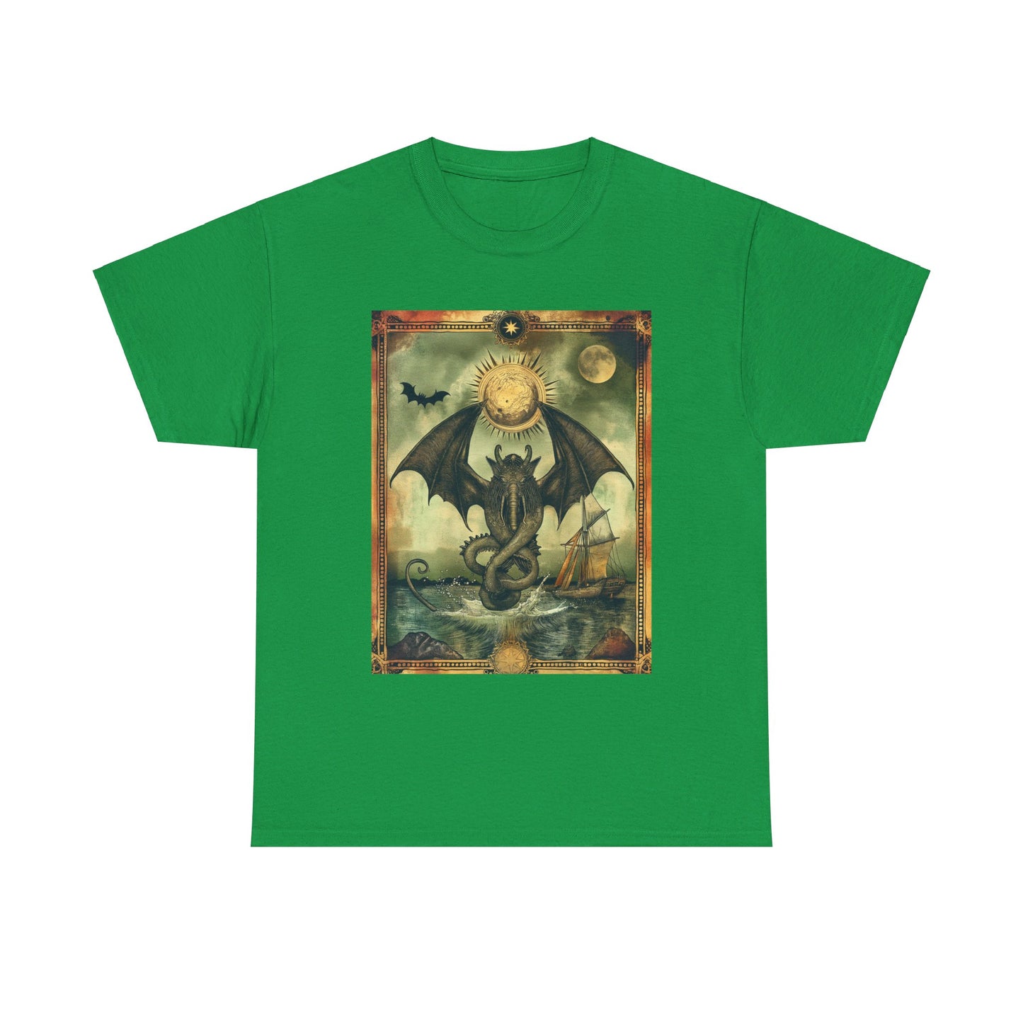 Fitzboyzprintz - Cthulu Tarot Card Unisex Heavy Cotton Graphic Tee
