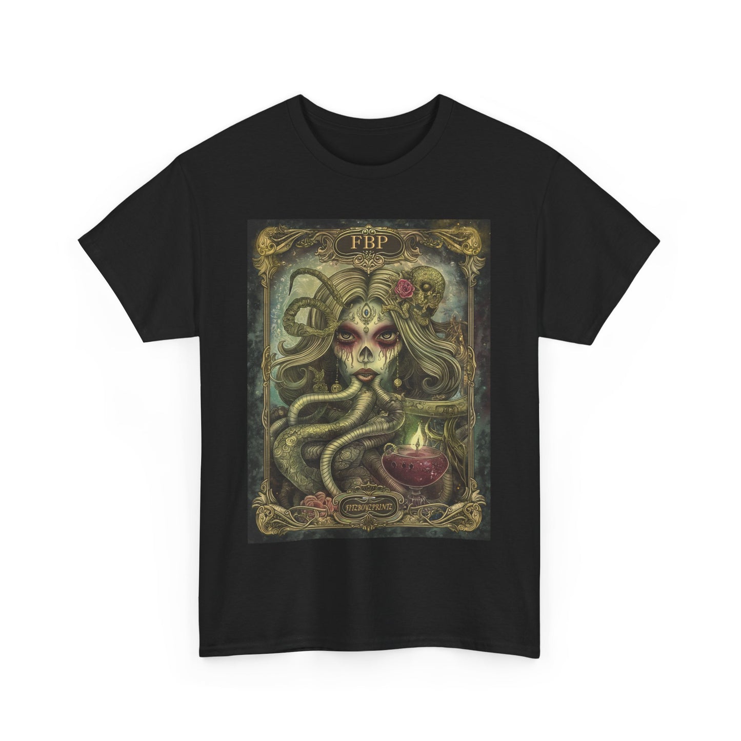 Fitzboyzprintz "Lady of the Deep" Tarot Card Unisex Heavy Cotton Graphic Tee