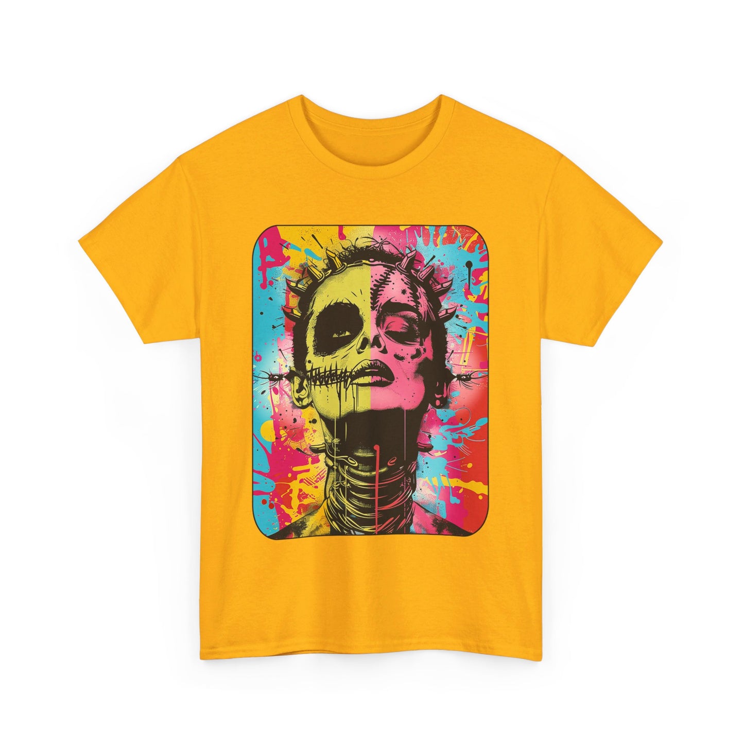 Fitzboyzprintz Bride of Frankenstein Pop Art Unisex Heavy Cotton Tee