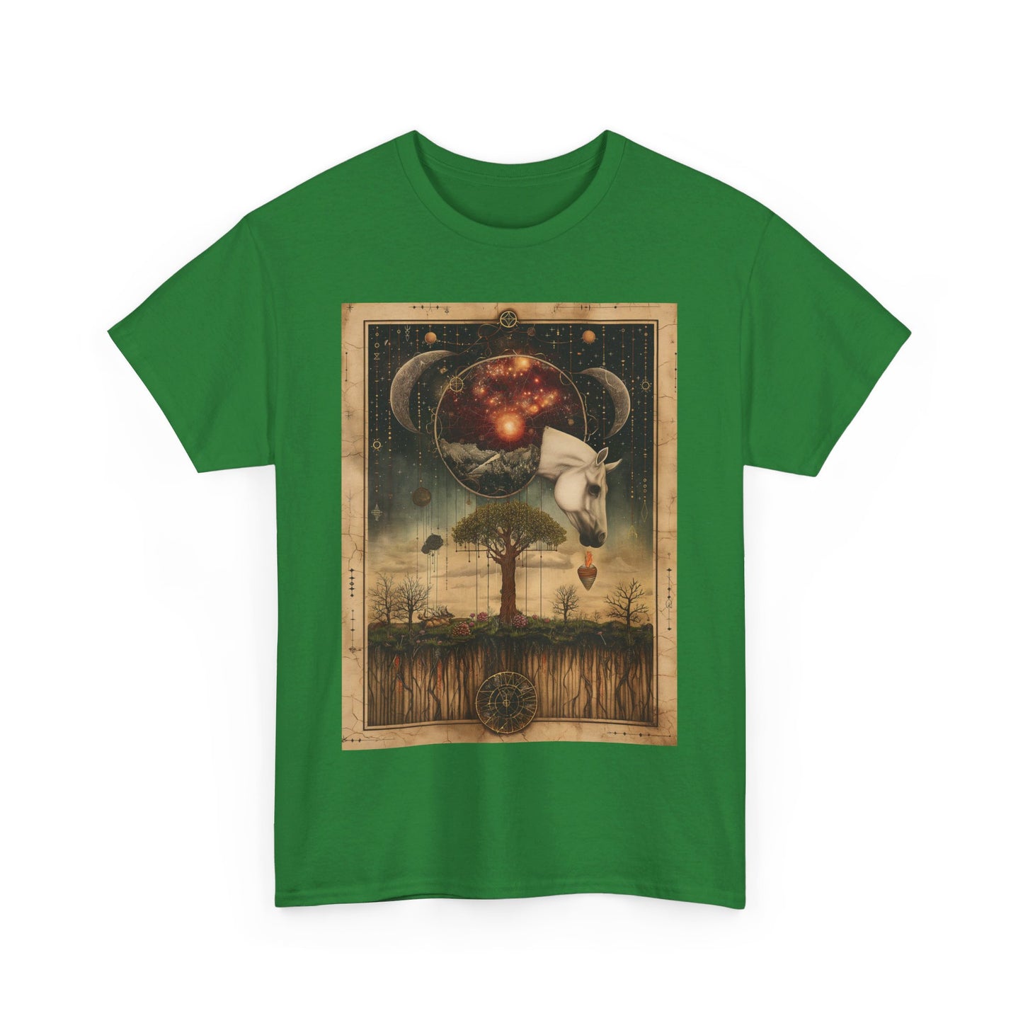 Fitzboyzprintz "Unicorn Tarot" Unisex Heavy Cotton Graphic Tee