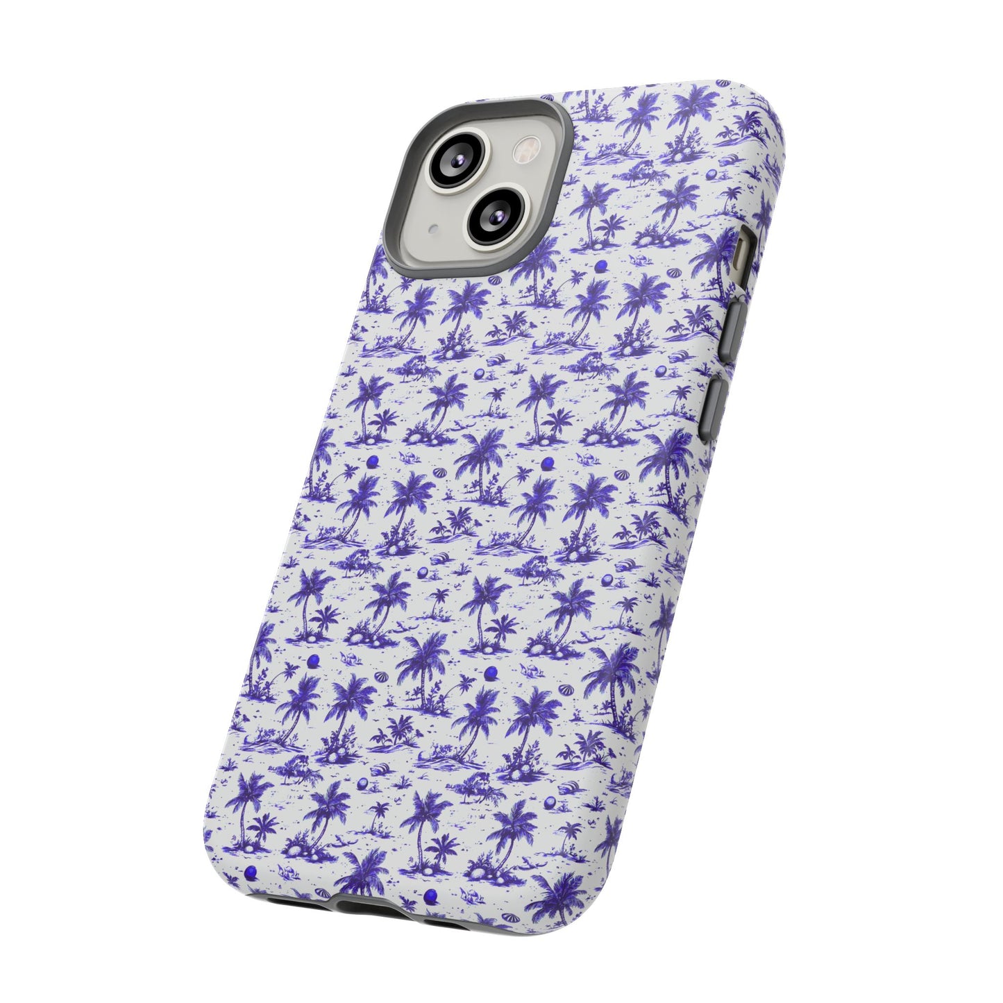 Blue and White Palm Trees Tough Cases