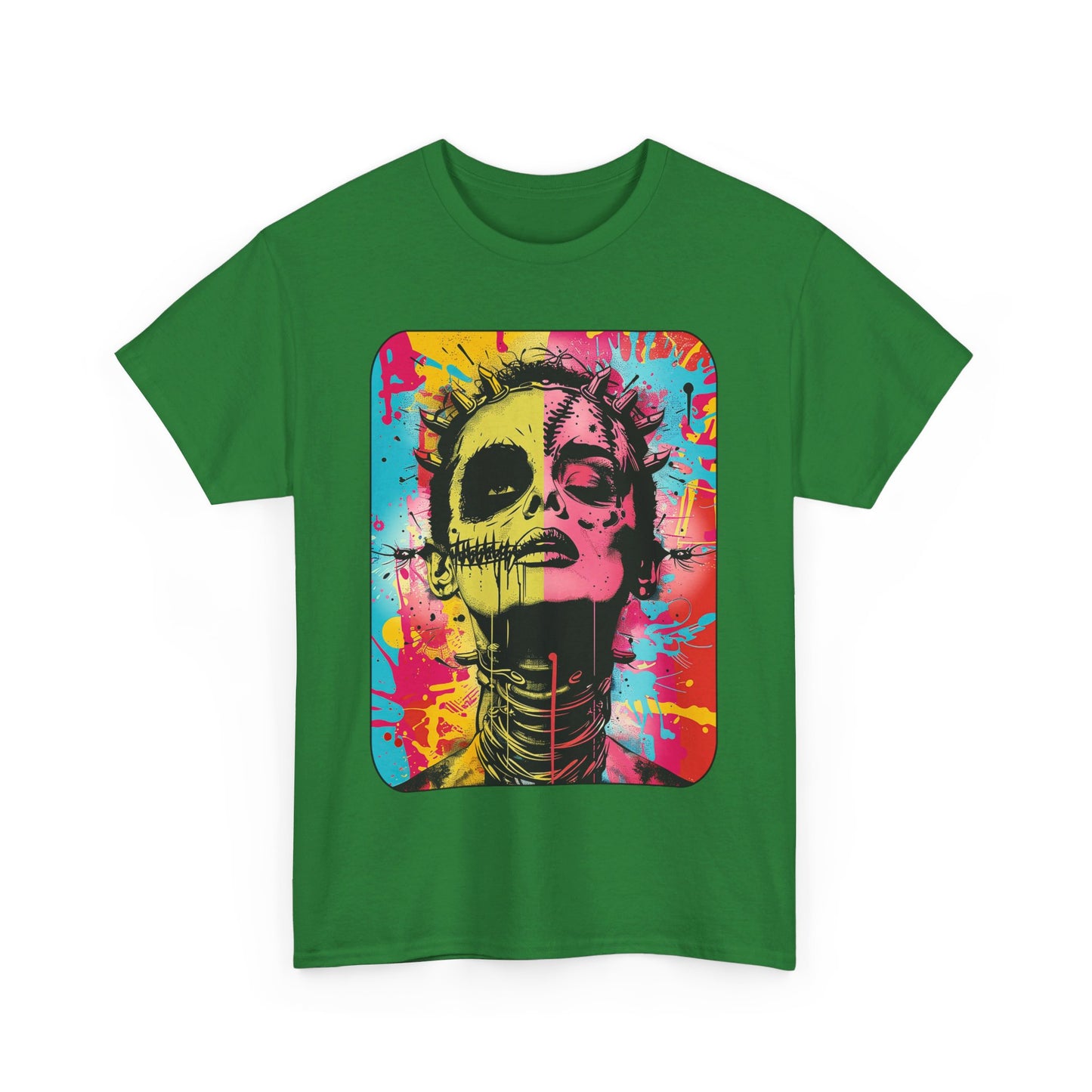Fitzboyzprintz Bride of Frankenstein Pop Art Unisex Heavy Cotton Tee