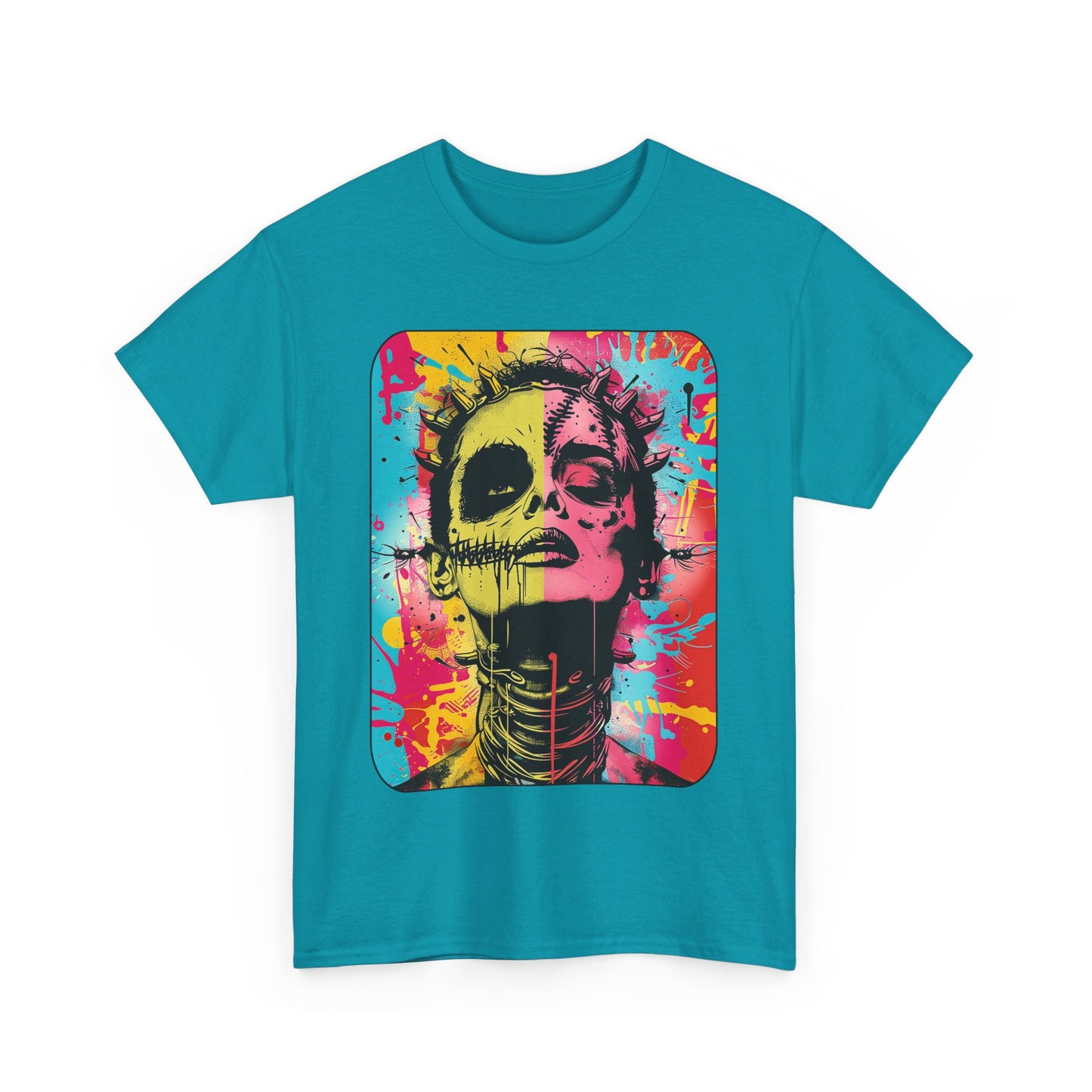 Fitzboyzprintz Bride of Frankenstein Pop Art Unisex Heavy Cotton Tee