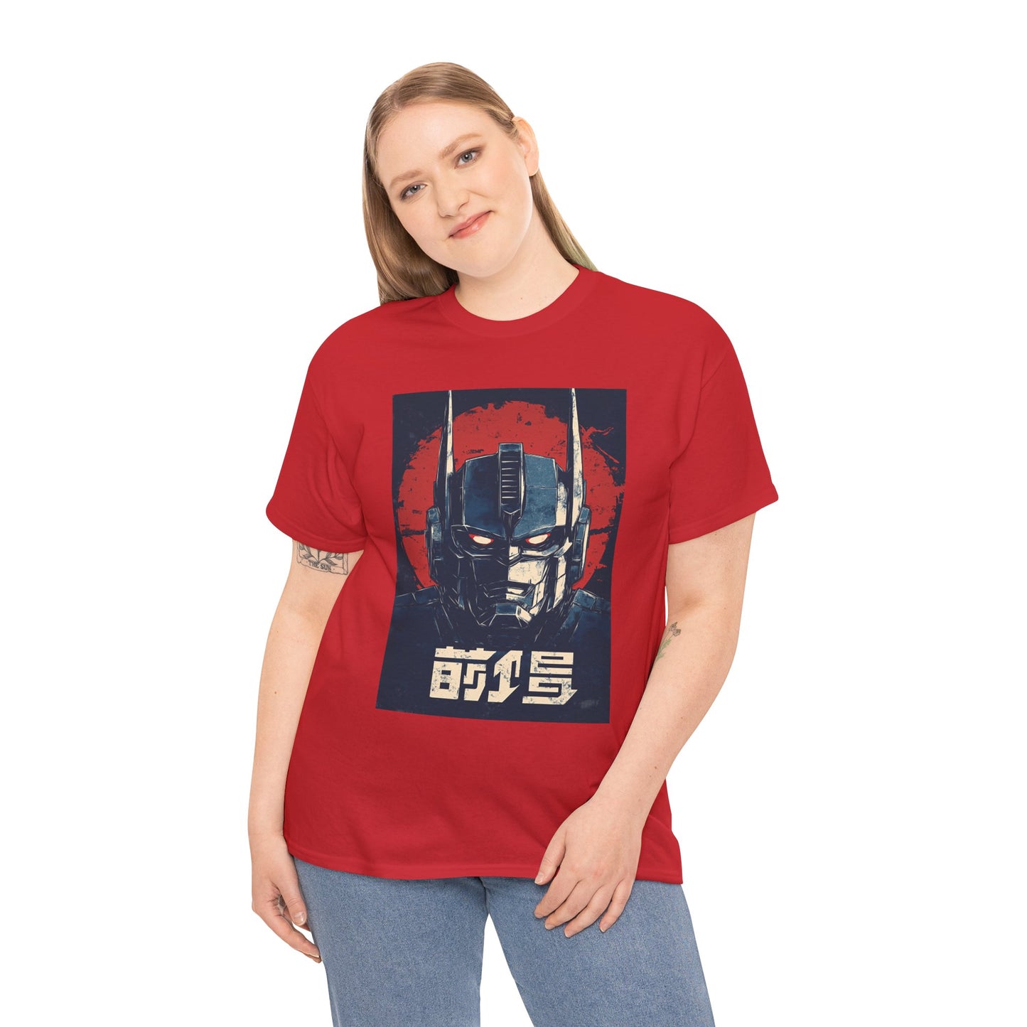 Vintage Style Robot Helmet Unisex Heavy Cotton Tee