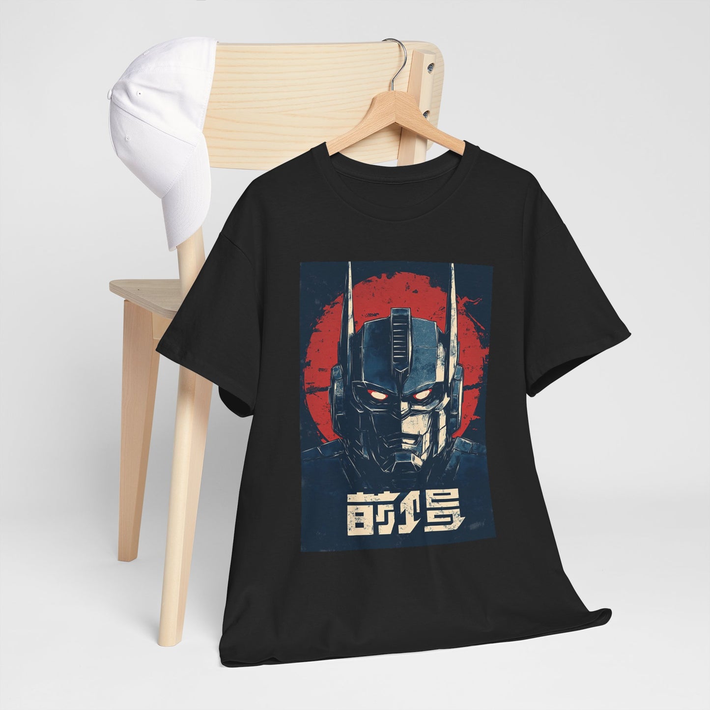 Vintage Style Robot Helmet Unisex Heavy Cotton Tee