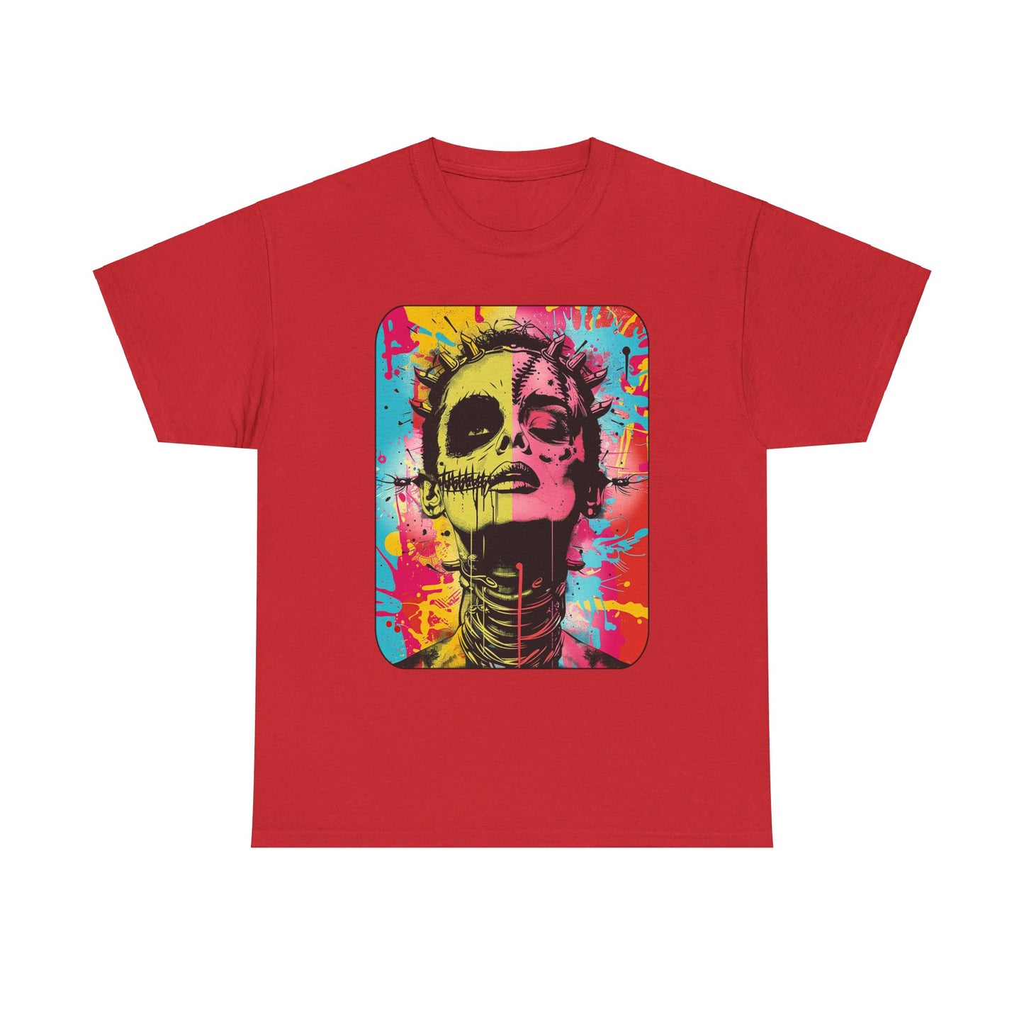Fitzboyzprintz Bride of Frankenstein Pop Art Unisex Heavy Cotton Tee