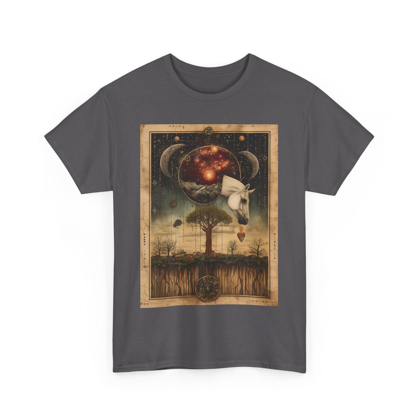 Fitzboyzprintz "Unicorn Tarot" Unisex Heavy Cotton Graphic Tee