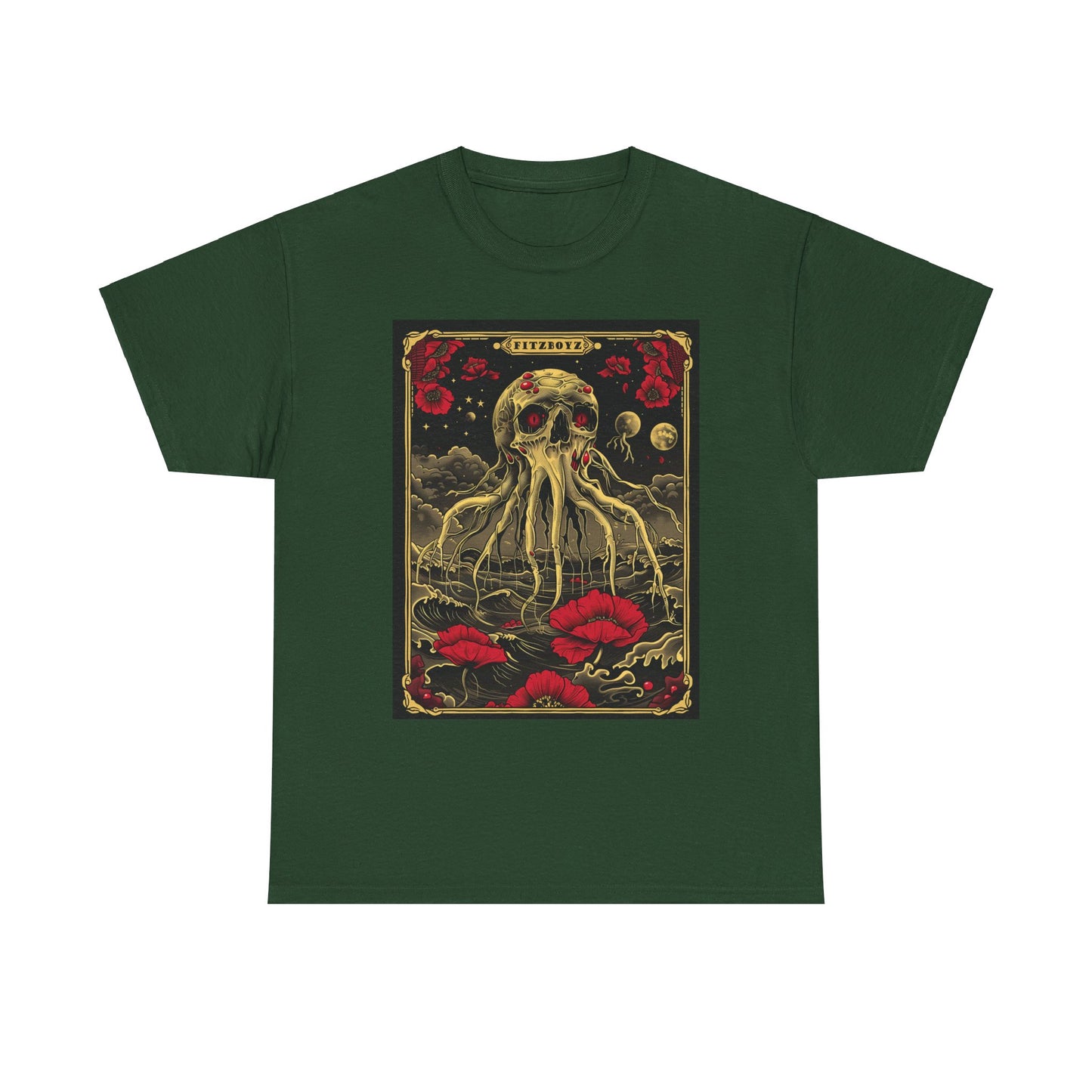Fitzboyzprintz - Fitzboyz Octoskeleton Tarot Unisex Heavy Cotton Tee