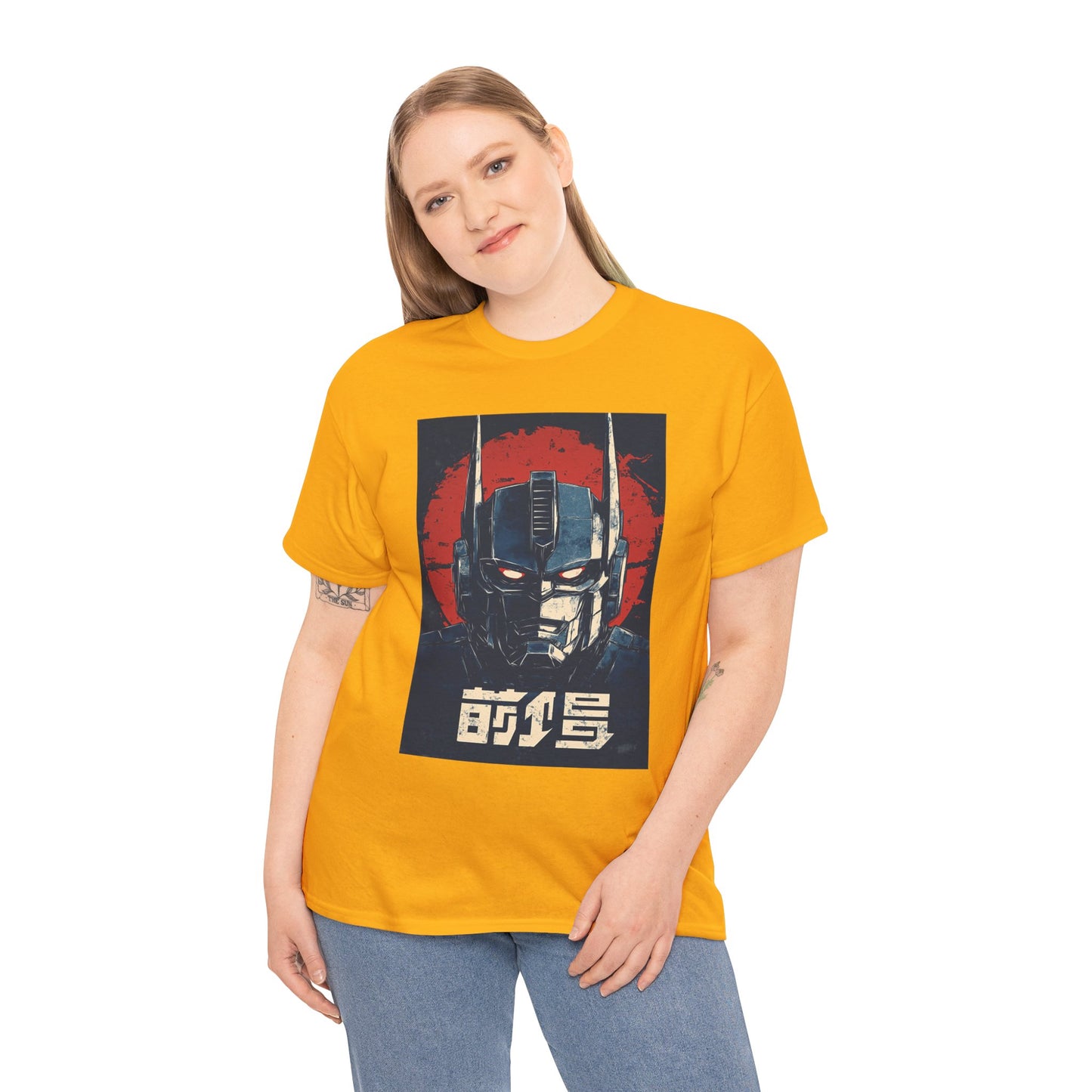 Vintage Style Robot Helmet Unisex Heavy Cotton Tee
