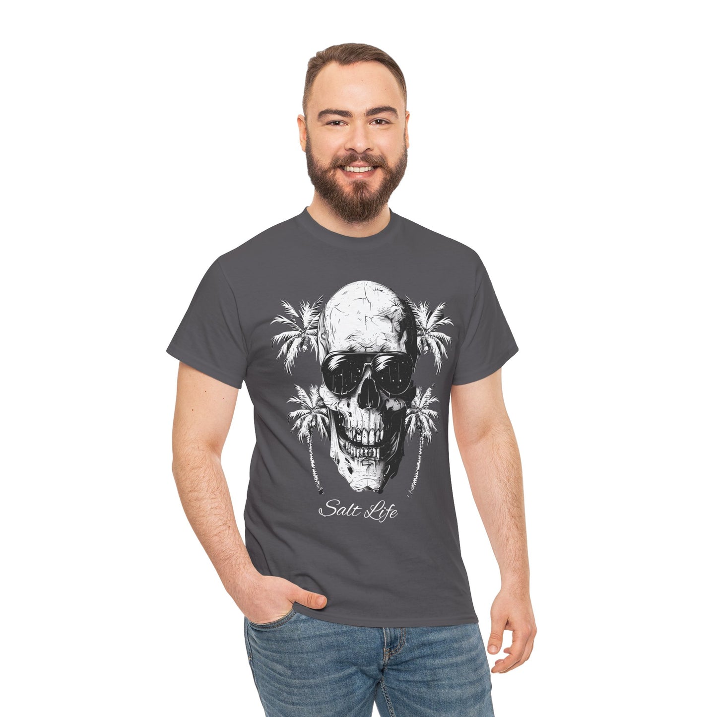 Salt Life Skull Beach Vibes Unisex Heavy Cotton Tee