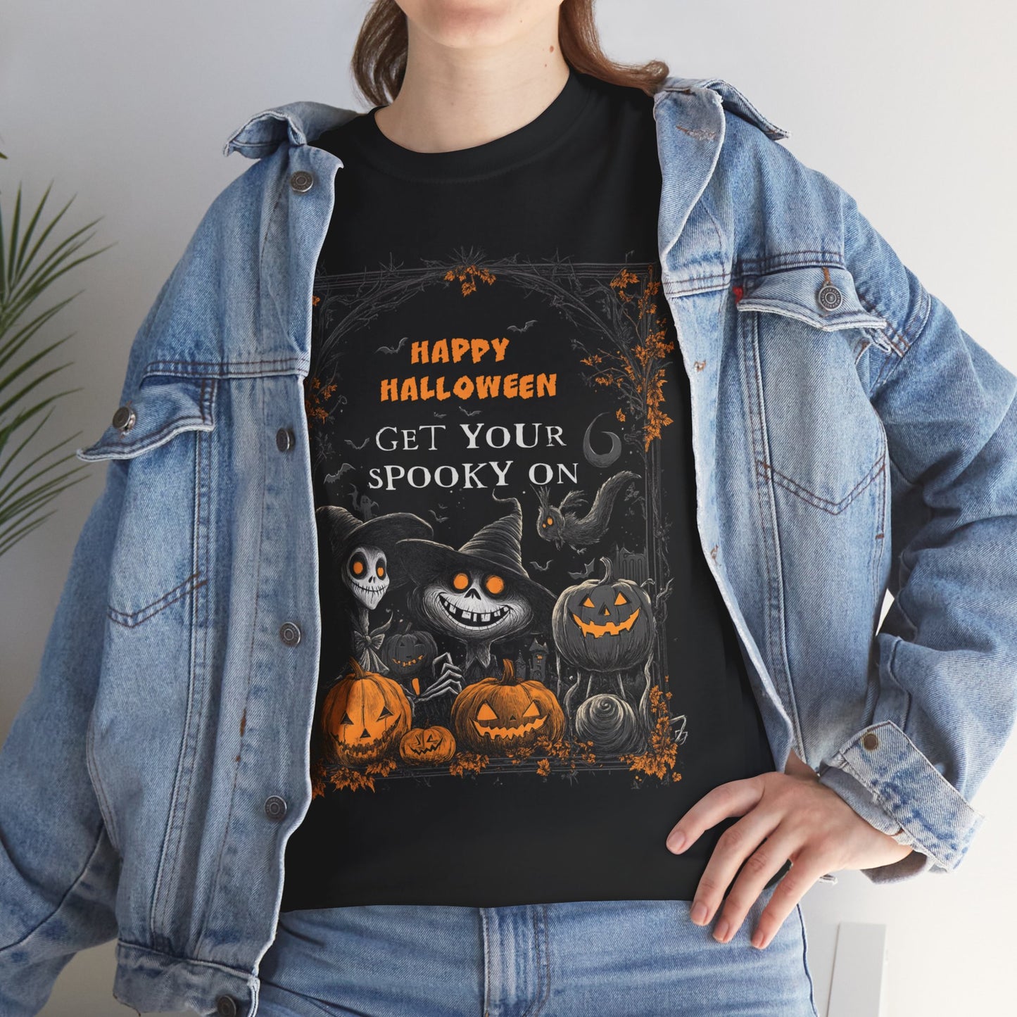 Fitzboyzprintz Halloween Get Your Spooky On Unisex Heavy Cotton Tee
