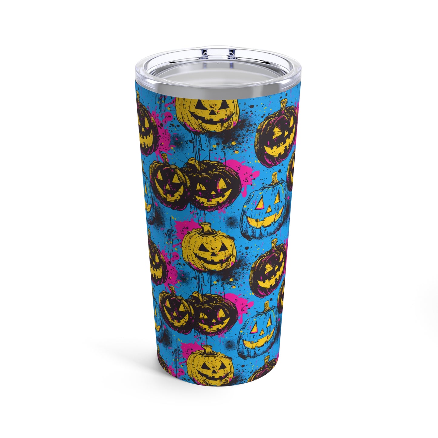 Blue Halloween Pumpkins Tumbler 20oz