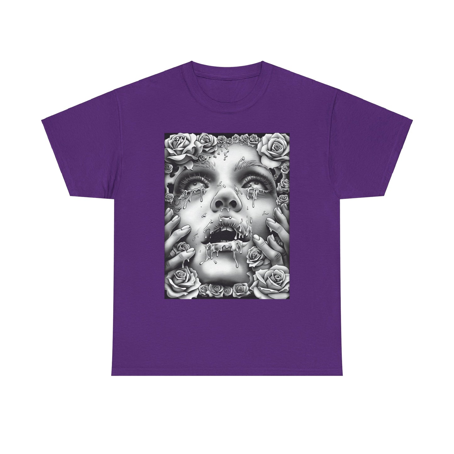 Melancholic Roses Graphic Unisex Heavy Cotton Graphic Tee