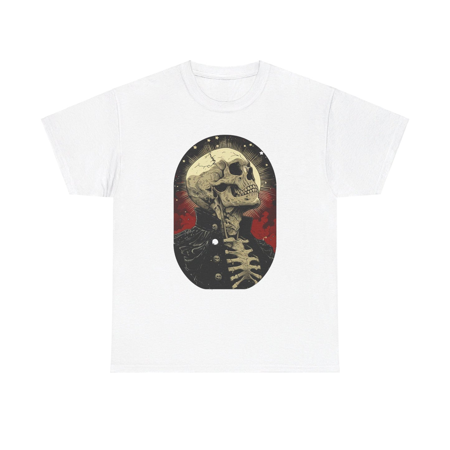 Fitzboyzprintz Skeleton Moon Unisex Heavy Cotton Tee