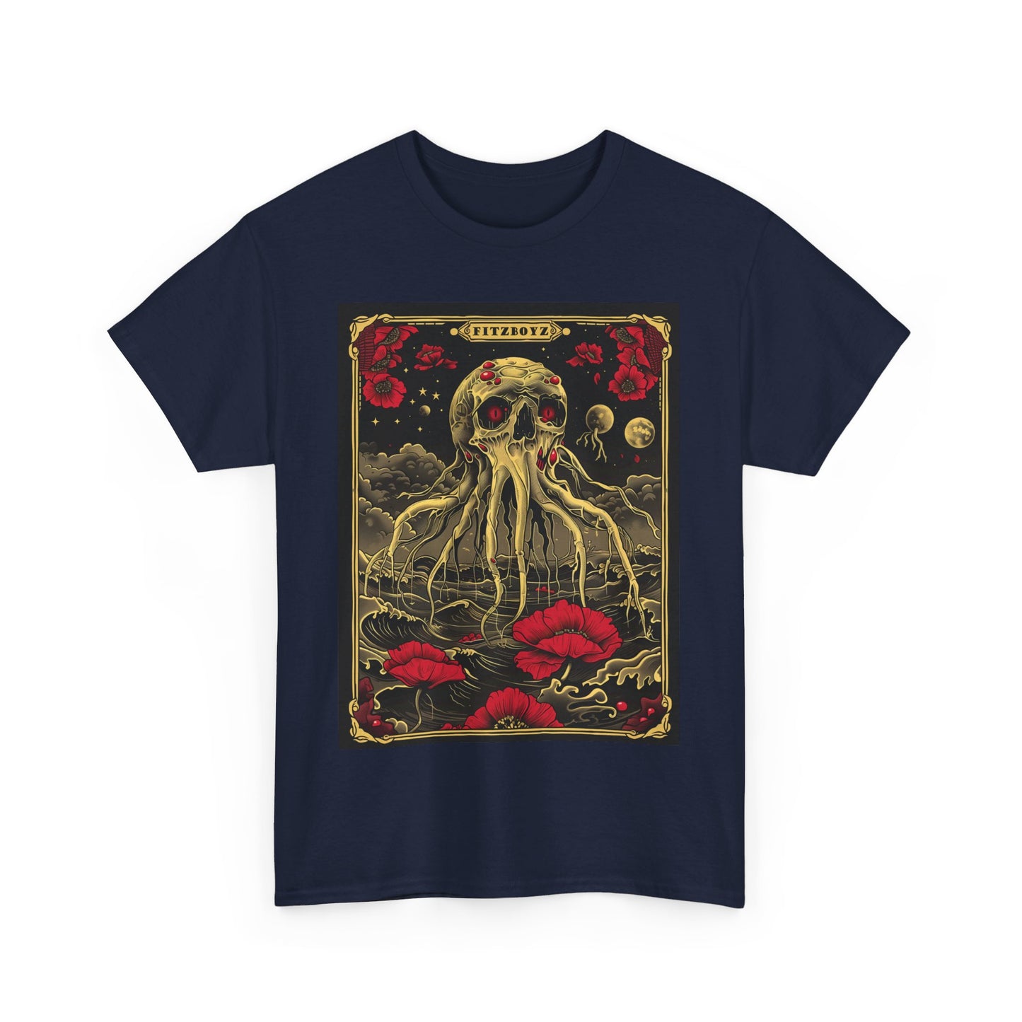 Fitzboyzprintz - Fitzboyz Octoskeleton Tarot Unisex Heavy Cotton Tee