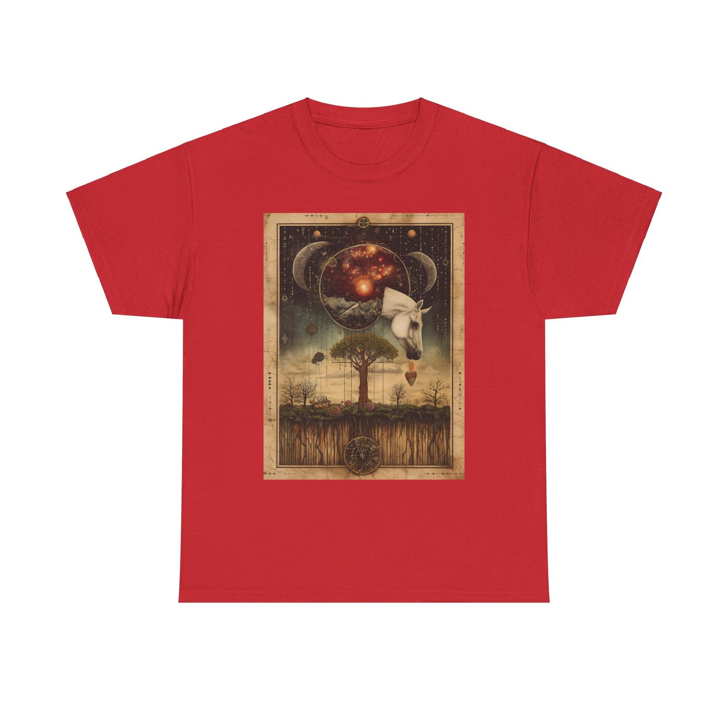 Fitzboyzprintz "Unicorn Tarot" Unisex Heavy Cotton Graphic Tee