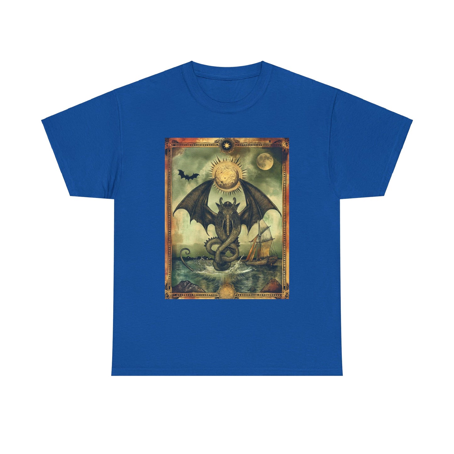 Fitzboyzprintz - Cthulu Tarot Card Unisex Heavy Cotton Graphic Tee