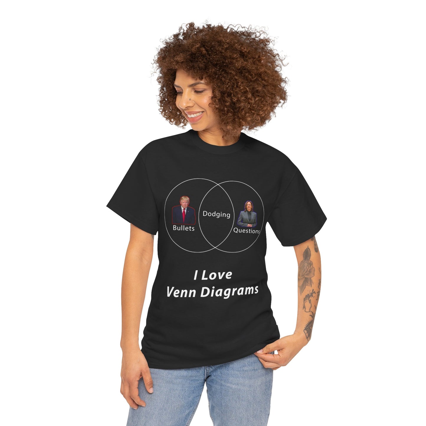 I Love Venn Diagrams Unisex Heavy Cotton Tee