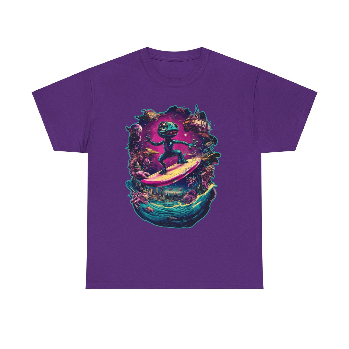 Gecko Surfer Unisex Heavy Cotton Tee
