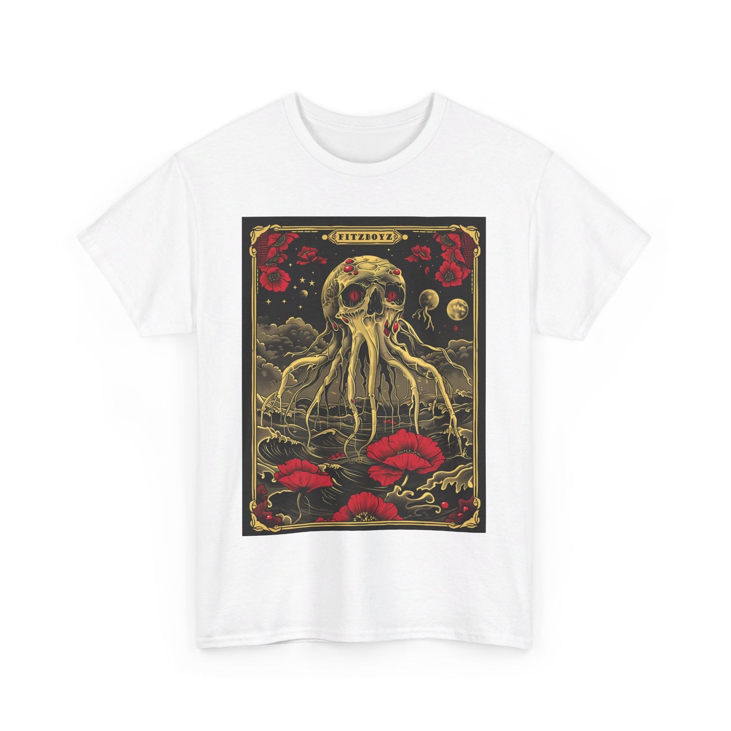 Fitzboyzprintz - Fitzboyz Octoskeleton Tarot Unisex Heavy Cotton Tee