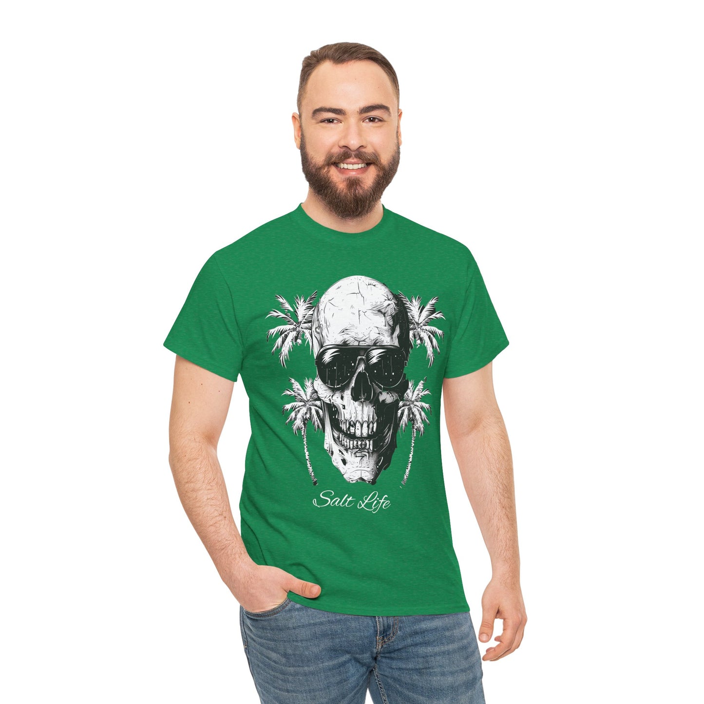 Salt Life Skull Beach Vibes Unisex Heavy Cotton Tee