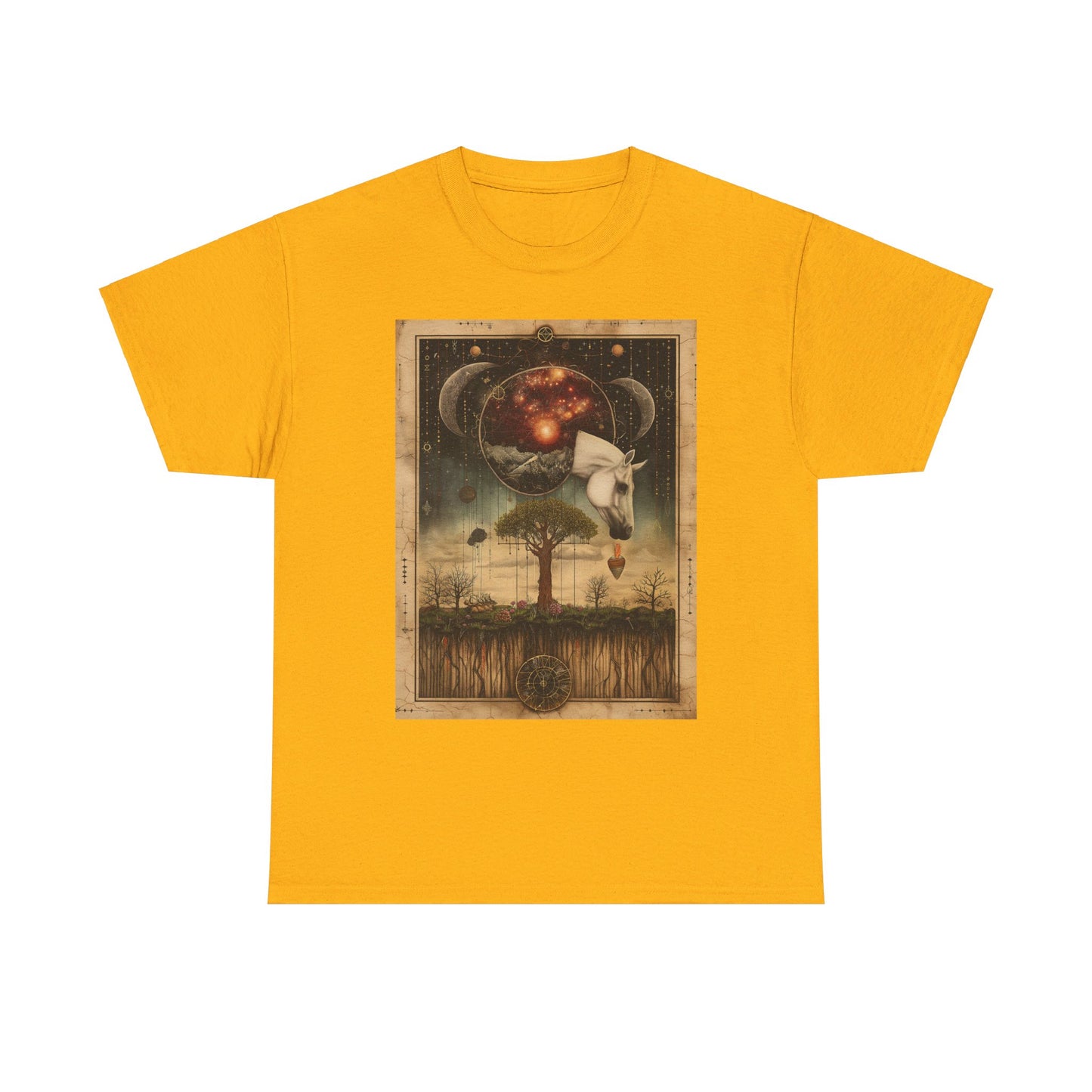 Fitzboyzprintz "Unicorn Tarot" Unisex Heavy Cotton Graphic Tee