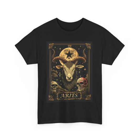 Fitzboyzprintz - Aries Tarot Card Unisex Heavy Cotton Graphic Tee