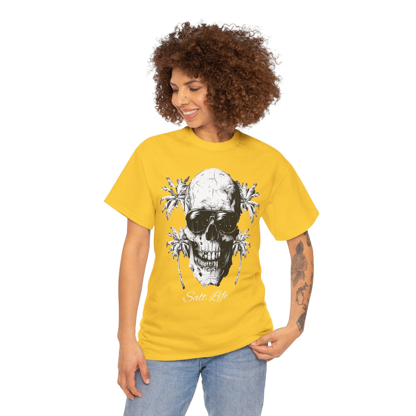 Salt Life Skull Beach Vibes Unisex Heavy Cotton Tee