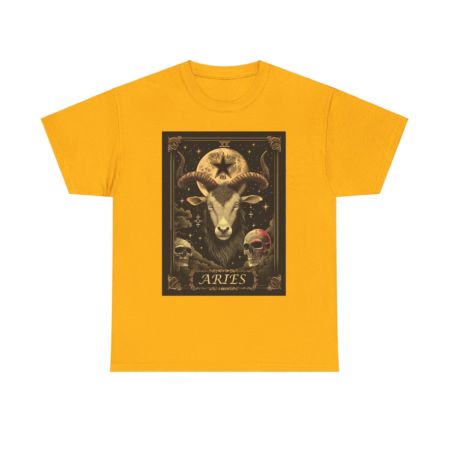 Fitzboyzprintz - Aries Tarot Card Unisex Heavy Cotton Graphic Tee