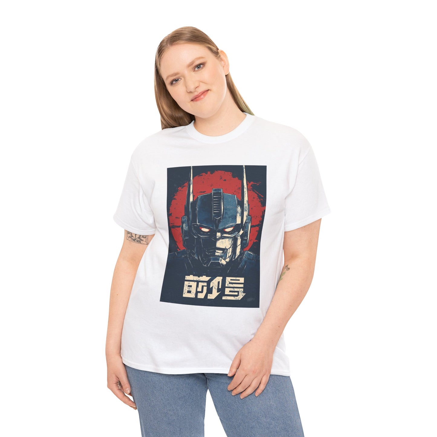 Vintage Style Robot Helmet Unisex Heavy Cotton Tee