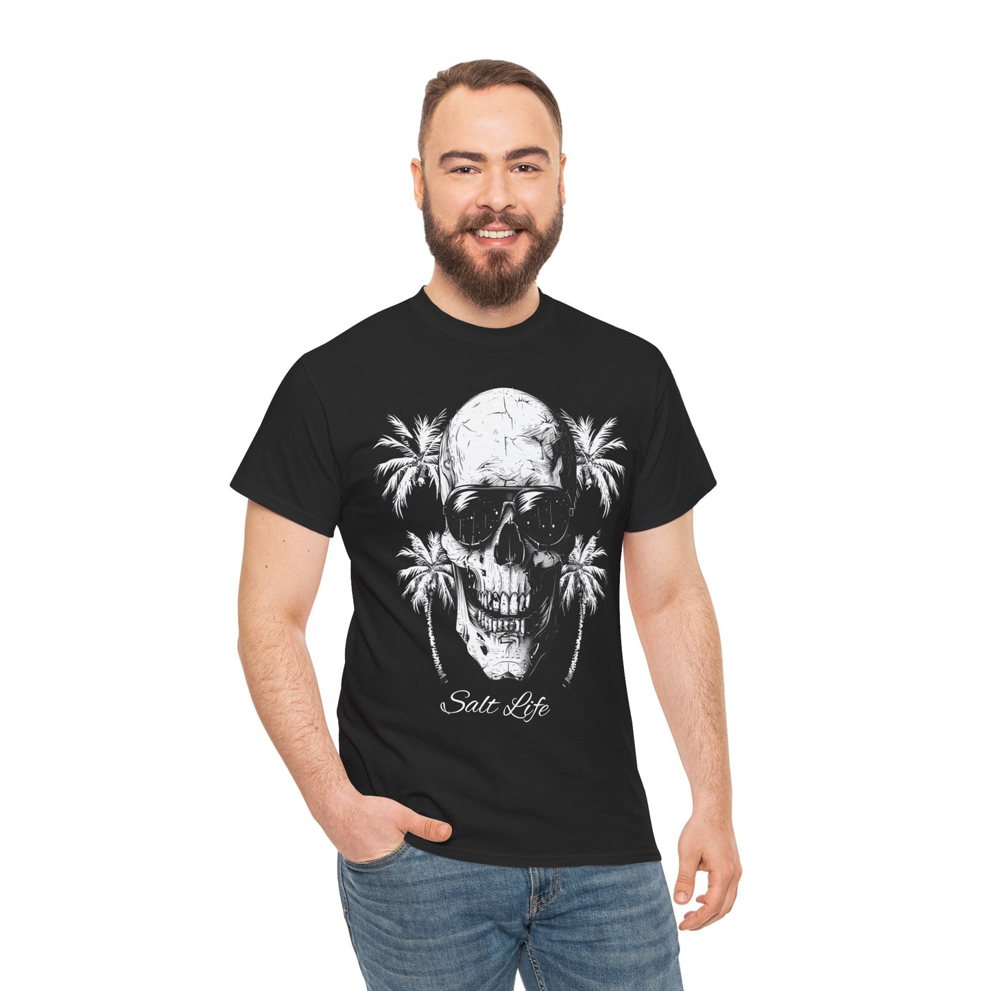 Salt Life Skull Beach Vibes Unisex Heavy Cotton Tee